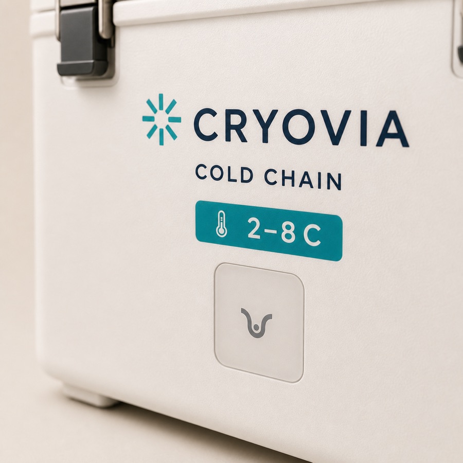 Detail of the conceptual trust point on the cold-chain container